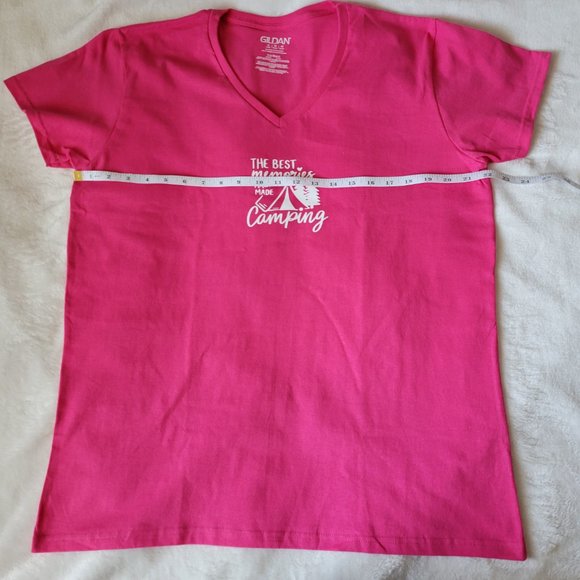 "The Best Memories Are Made Camping" V-Neck T-Shirt - Picture 3 of 7